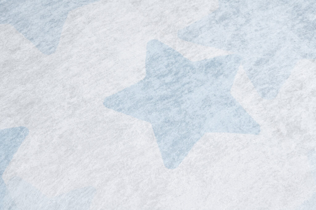 Alfombra Infantil Emma Azul Claro Estrellas Antideslizante