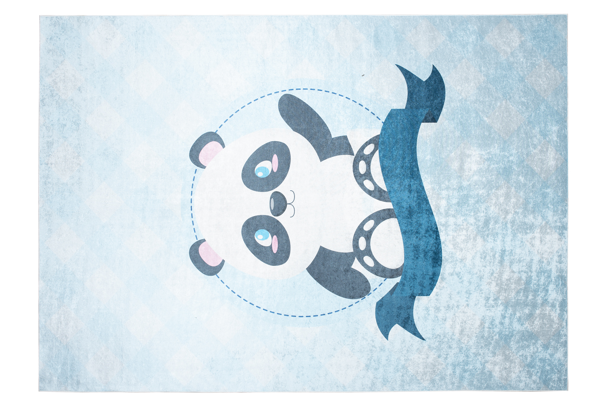 Alfombra Infantil Emma Lavable Antideslizante Azul Panda