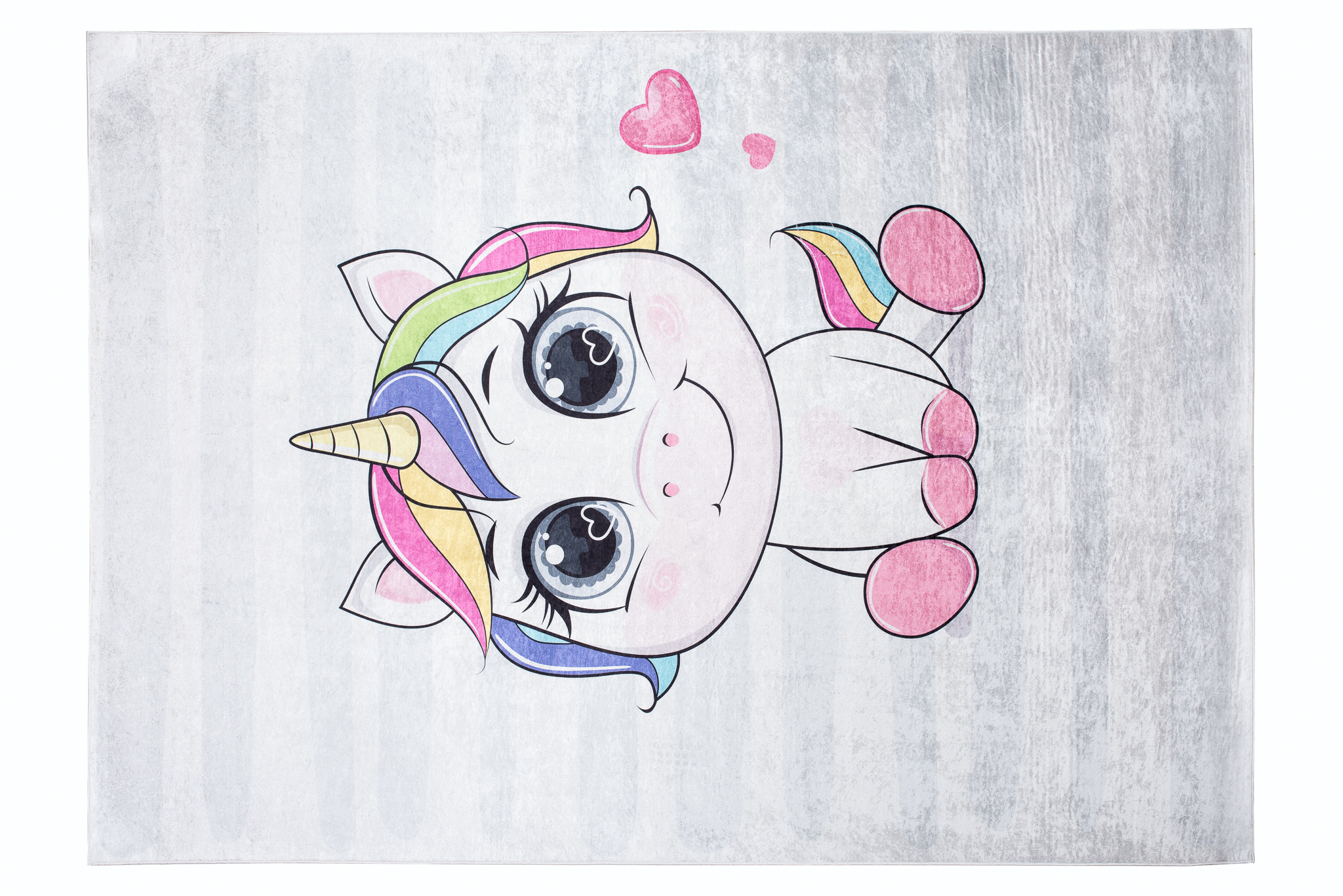 Alfombra Infantil Emma Gris Unicornio Antideslizante