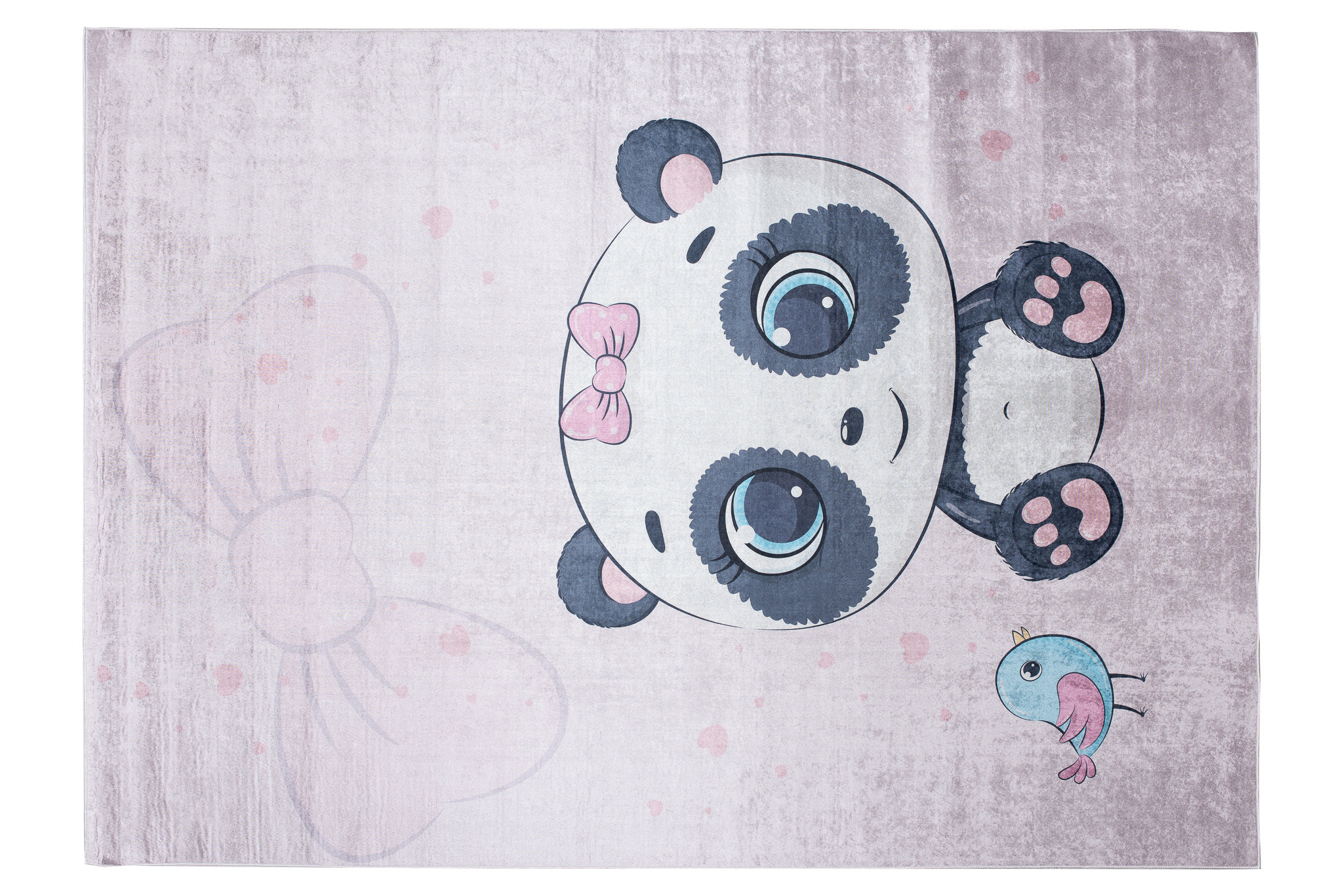 Alfombra Infantil Emma Lila Claro Panda Antideslizante