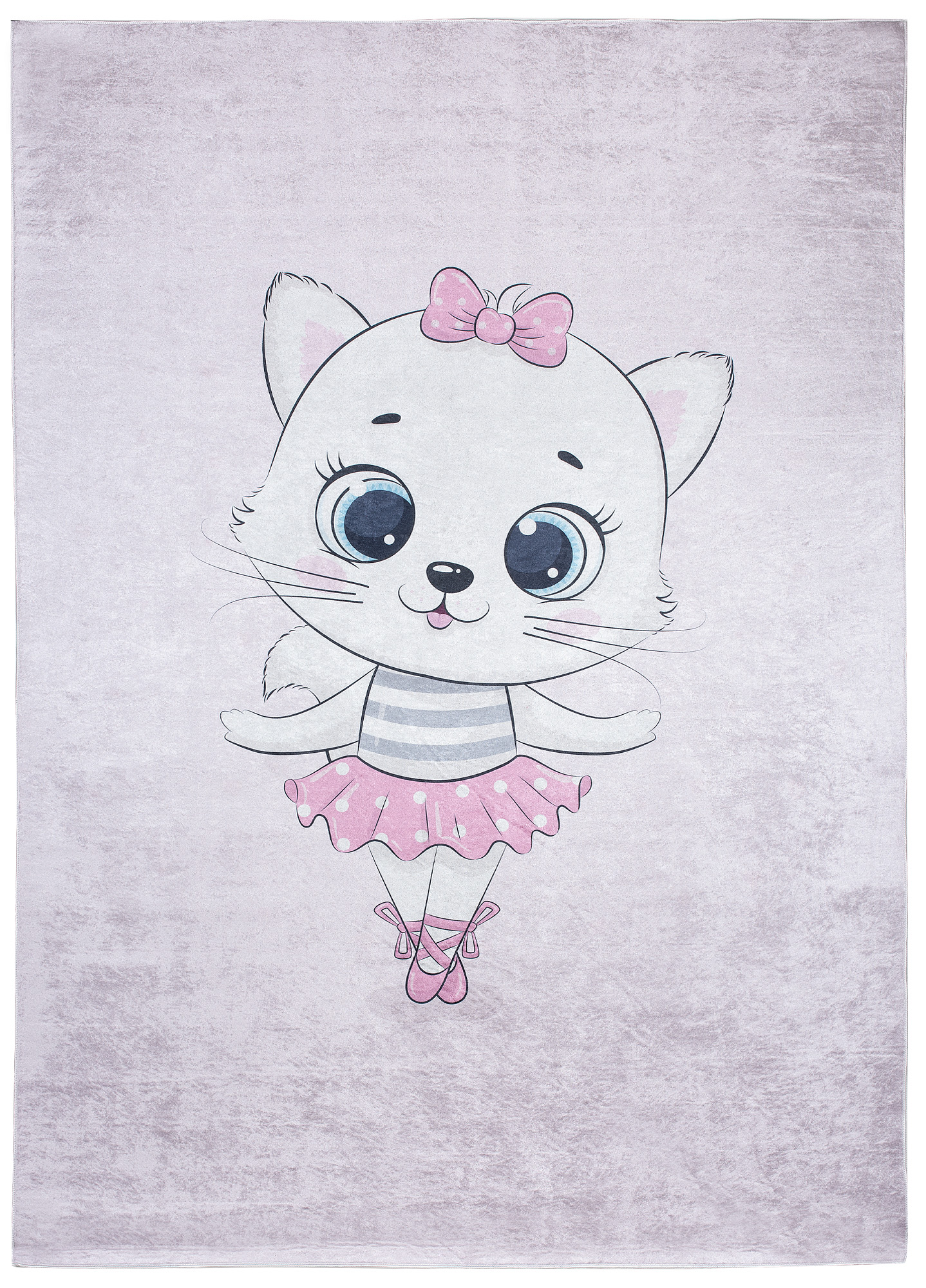 Alfombra Infantil Emma Rosa Gato Bailarina Antideslizante