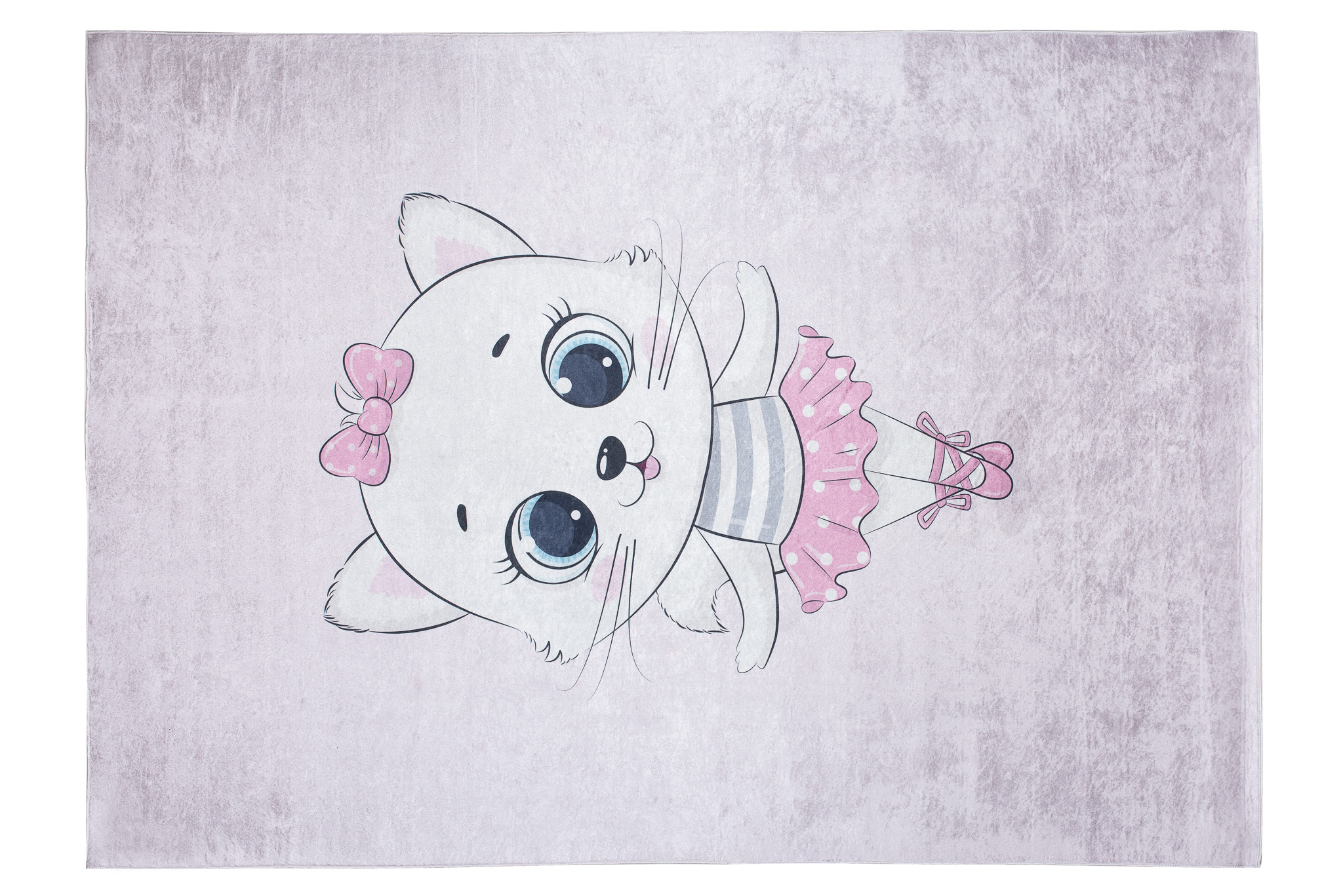 Alfombra Infantil Emma Rosa Gato Bailarina Antideslizante