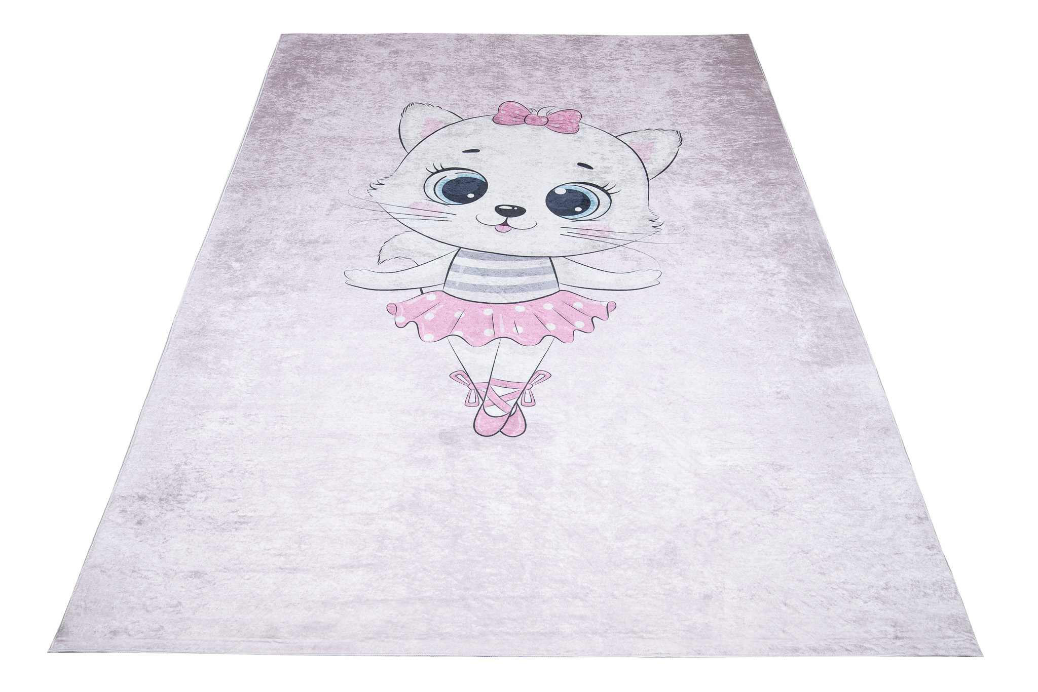 Alfombra Infantil Emma Rosa Gato Bailarina Antideslizante