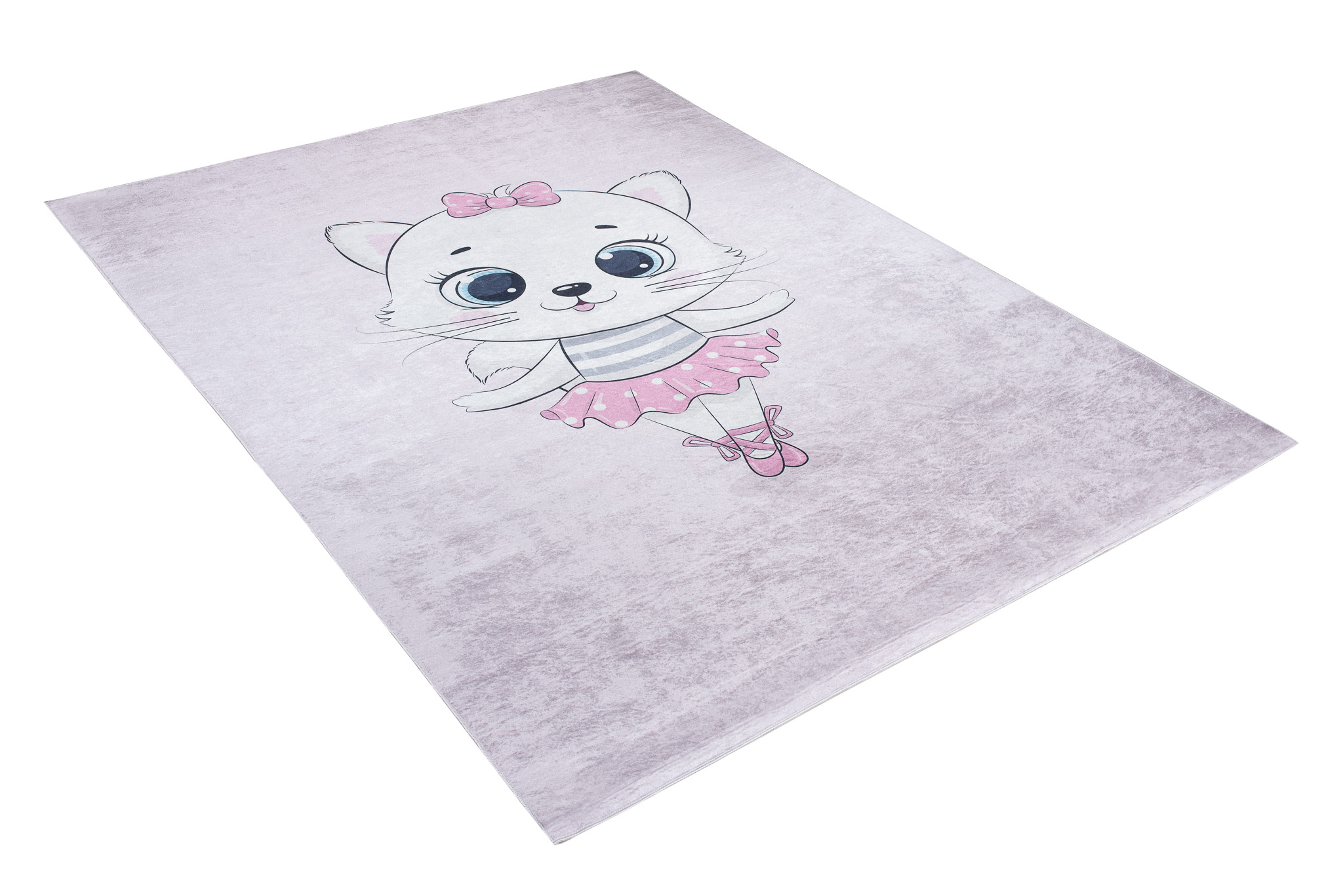 Alfombra Infantil Emma Rosa Gato Bailarina Antideslizante