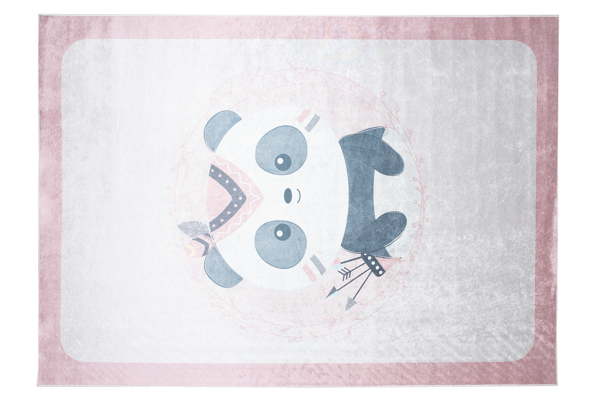 Alfombra Infantil Emma Lavable Antideslizante Rosa Panda