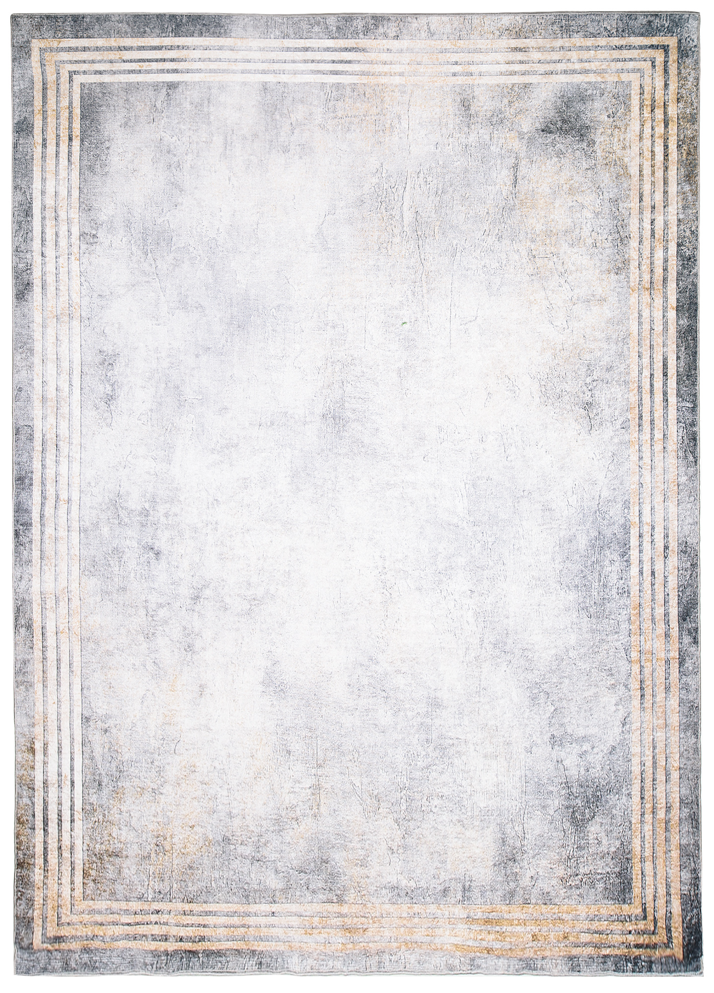 Alfombra Toscana Desgastada Gris Marcos Dorados