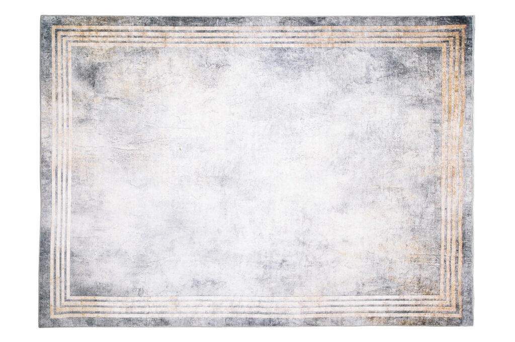 Alfombra Toscana Desgastada Gris Marcos Dorados