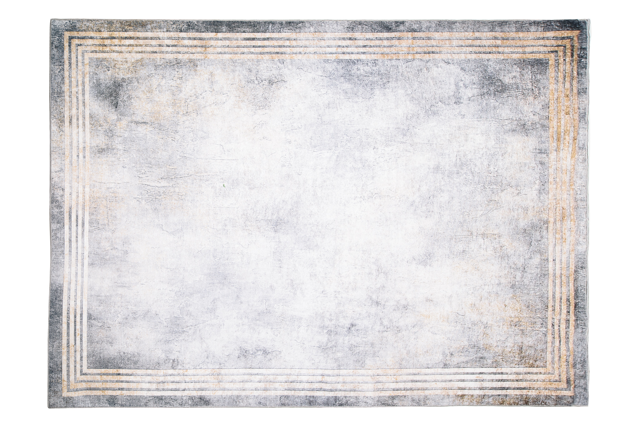 Alfombra Toscana Desgastada Gris Marcos Dorados