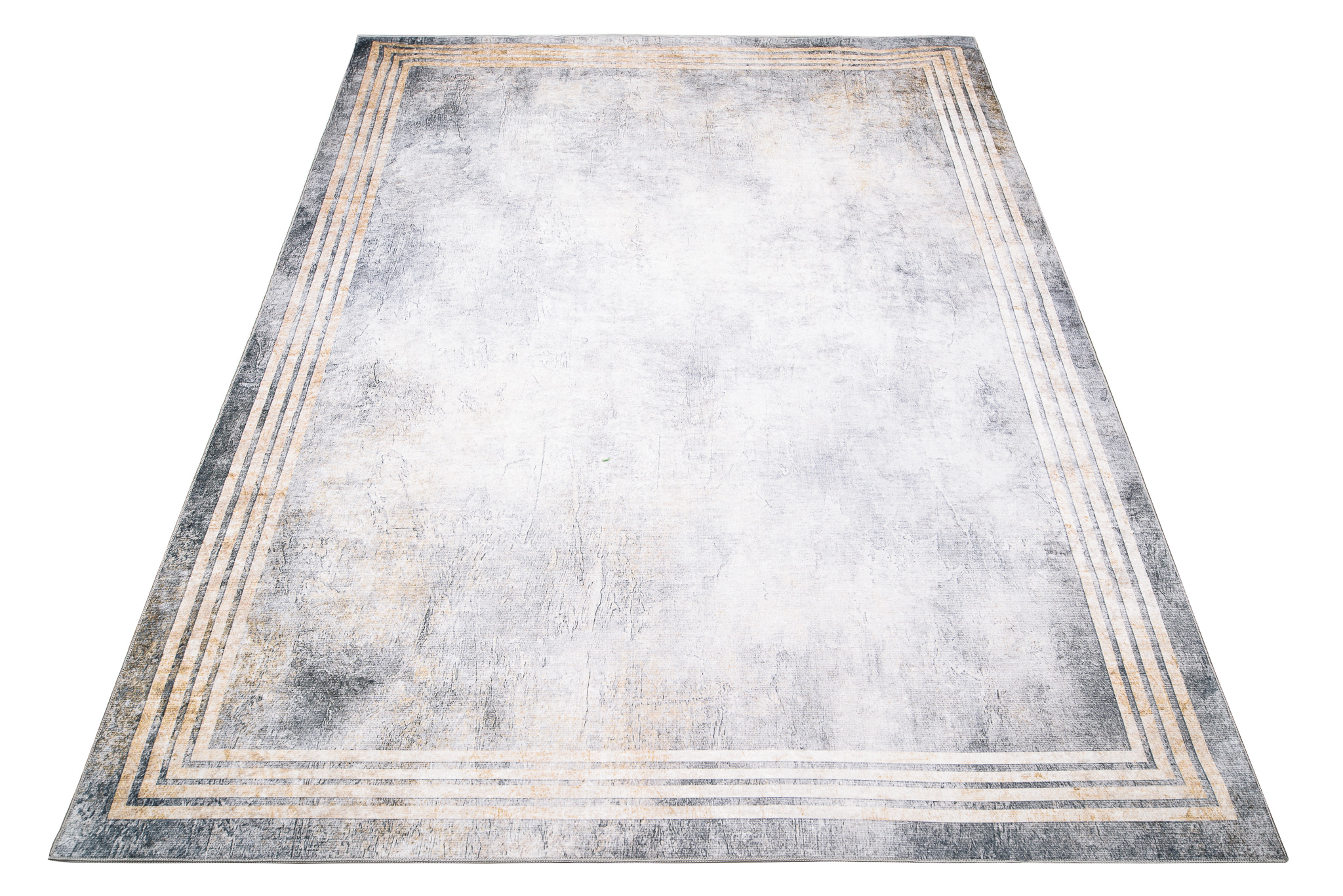 Alfombra Toscana Desgastada Gris Marcos Dorados