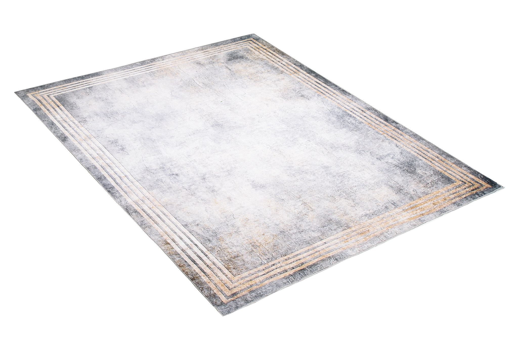 Alfombra Toscana Desgastada Gris Marcos Dorados