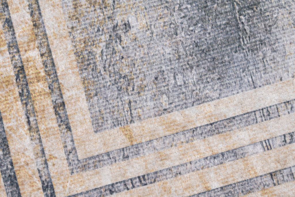 Alfombra Toscana Desgastada Gris Marcos Dorados
