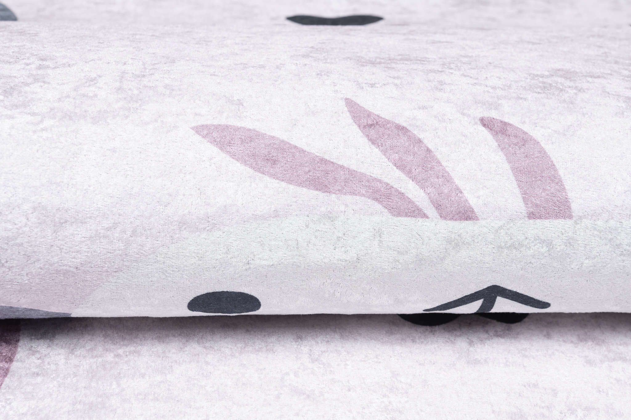 Alfombra Infantil Emma Lavable Antideslizante Rosa Gris Pandas