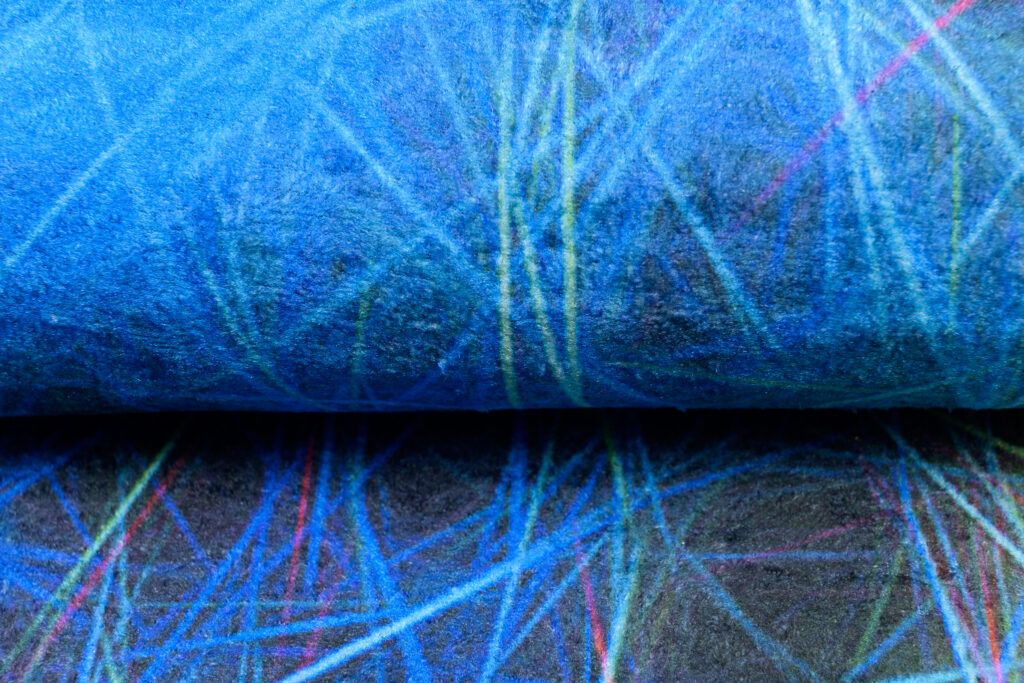 Alfombra Toscana Red Neón Abstracta Antideslizante