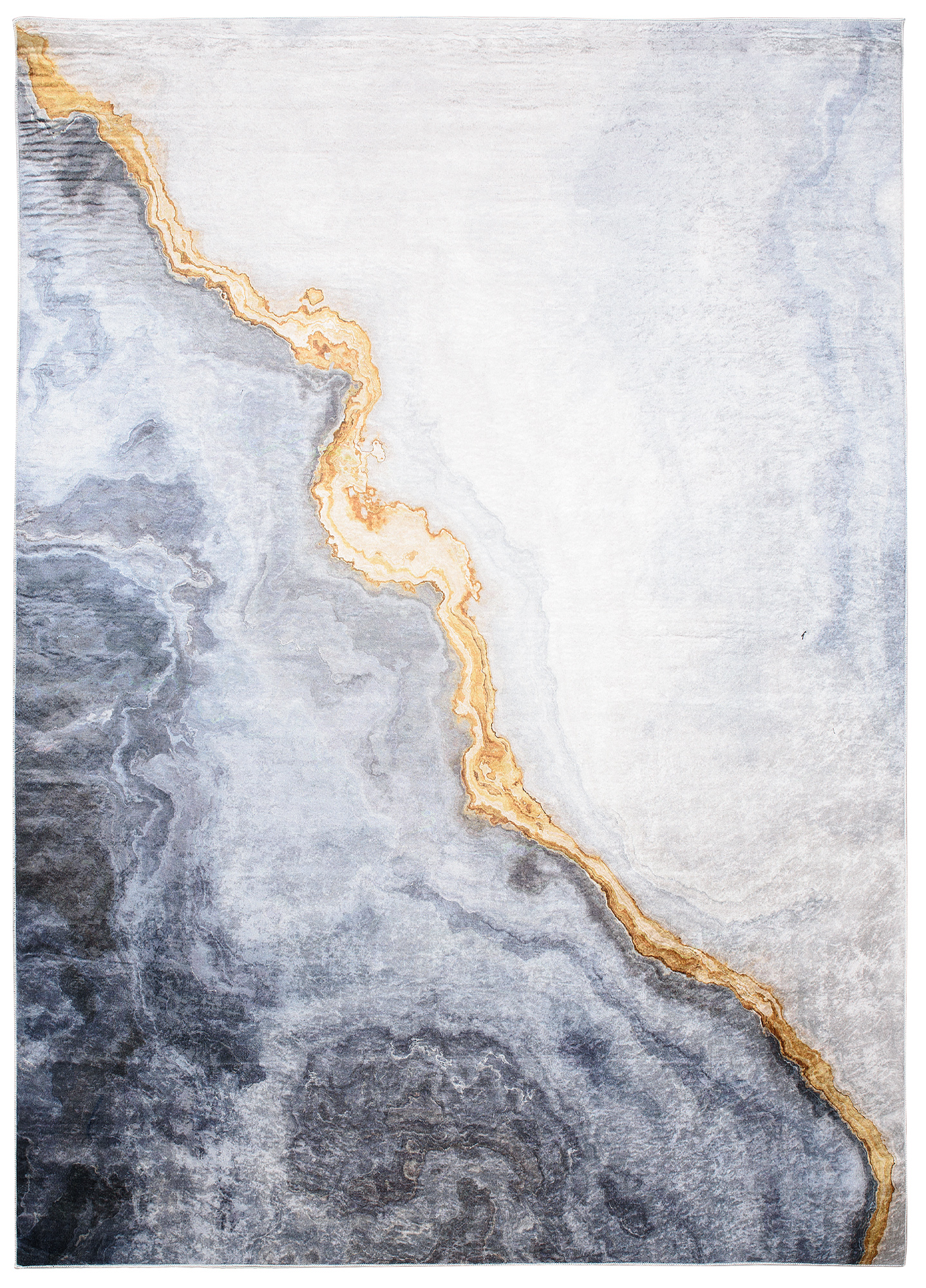 Alfombra Toscana Moderna Gris Dorado Abstracta