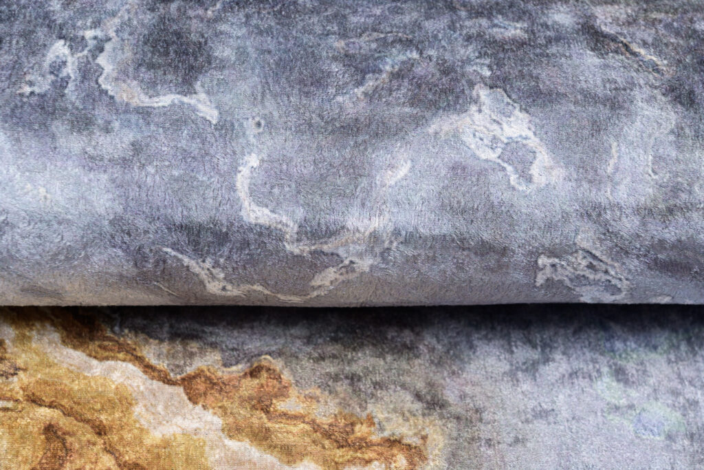 Alfombra Toscana Moderna Gris Dorado Abstracta