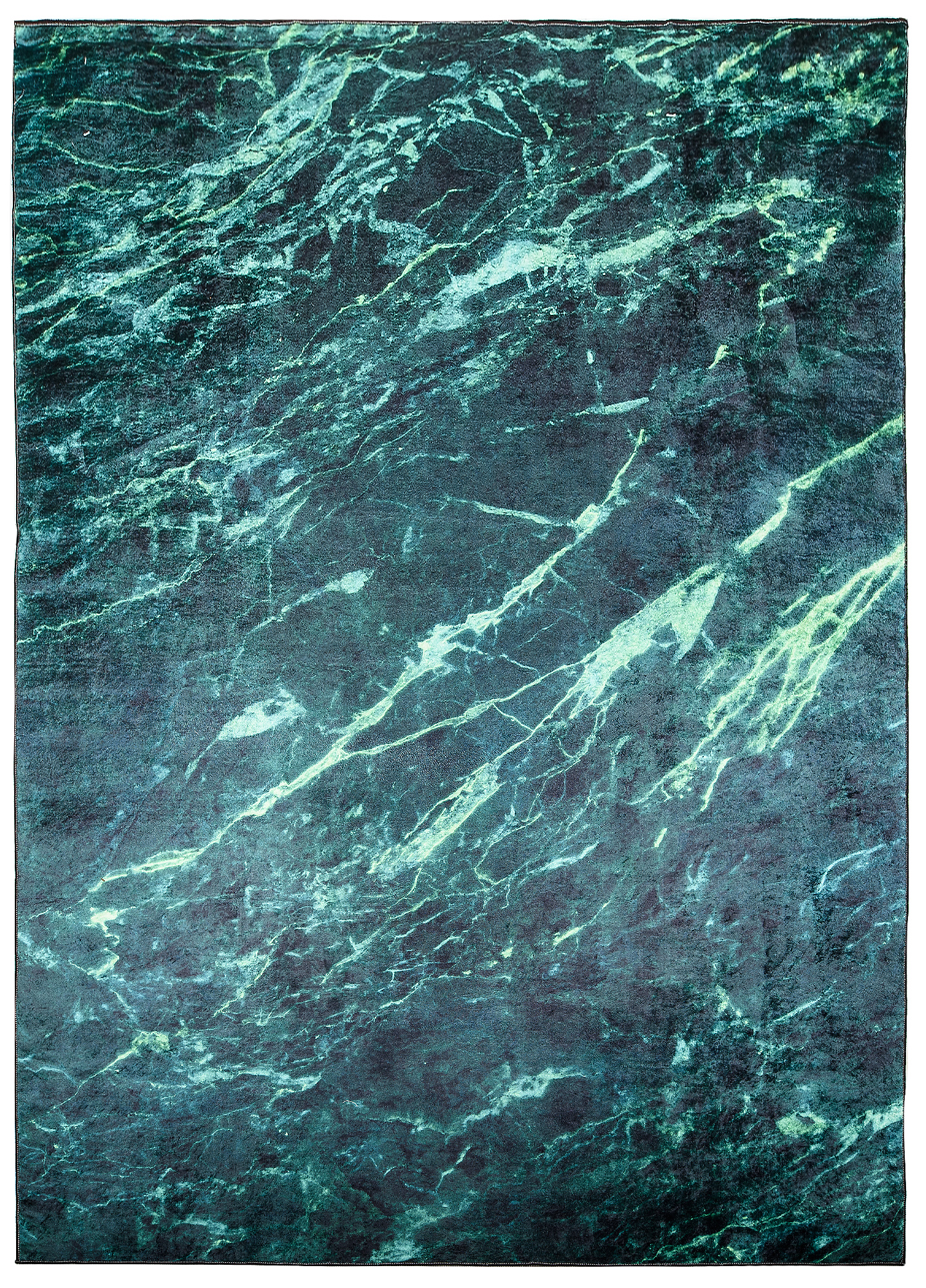 Alfombra Toscana Abstracta Verde Oscuro