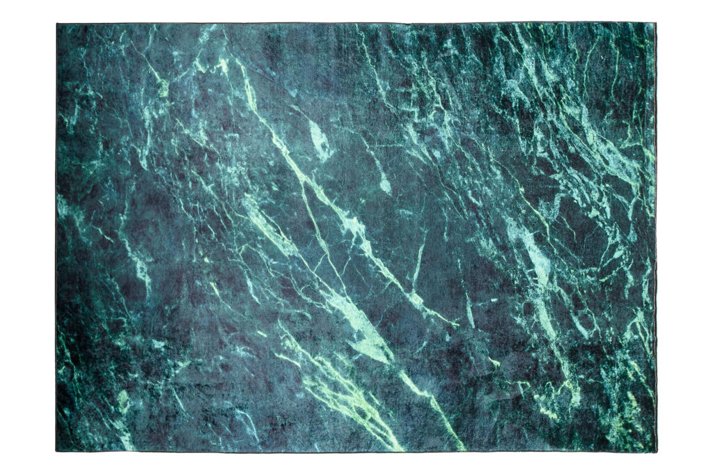 Alfombra Toscana Abstracta Verde Oscuro