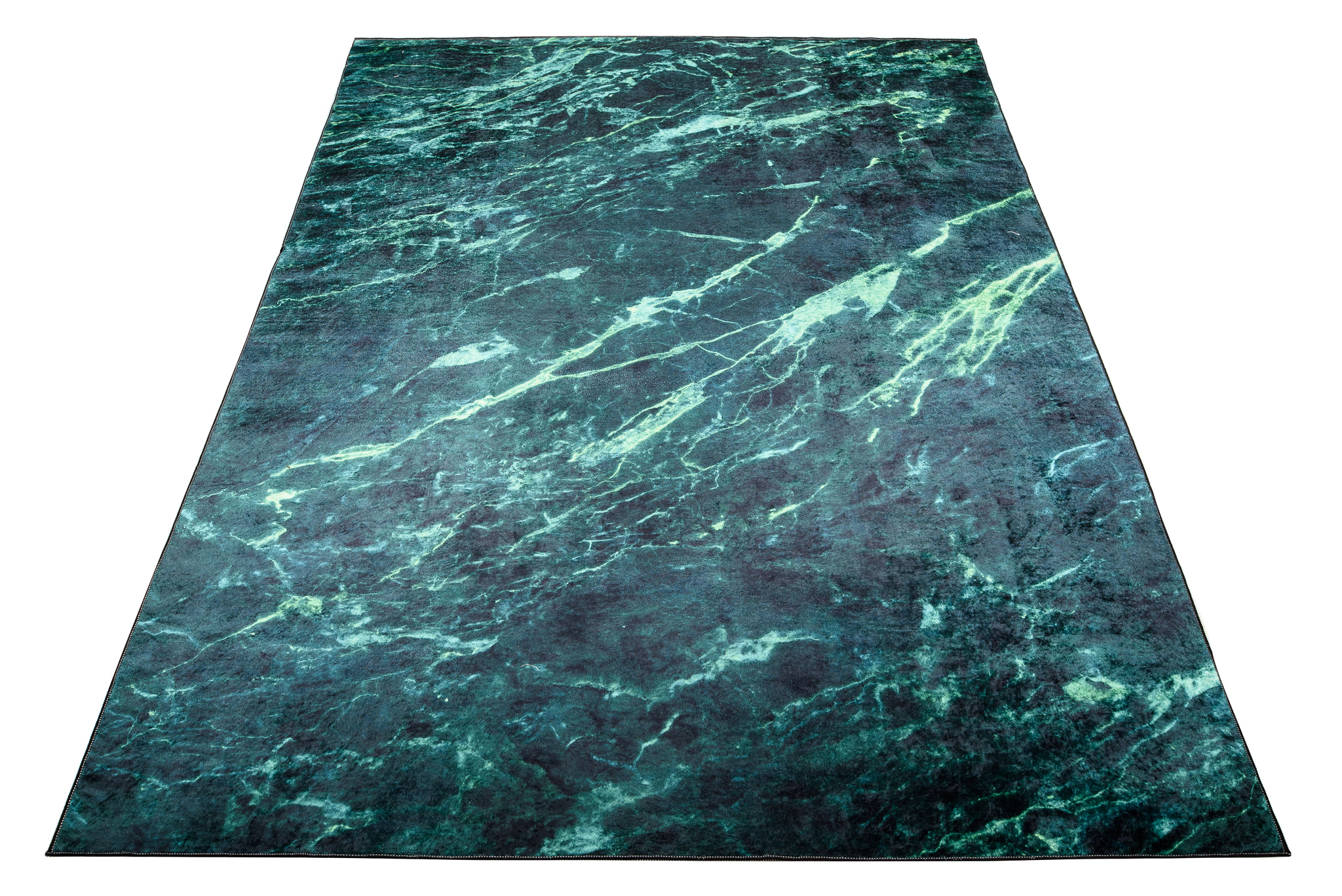 Alfombra Toscana Abstracta Verde Oscuro