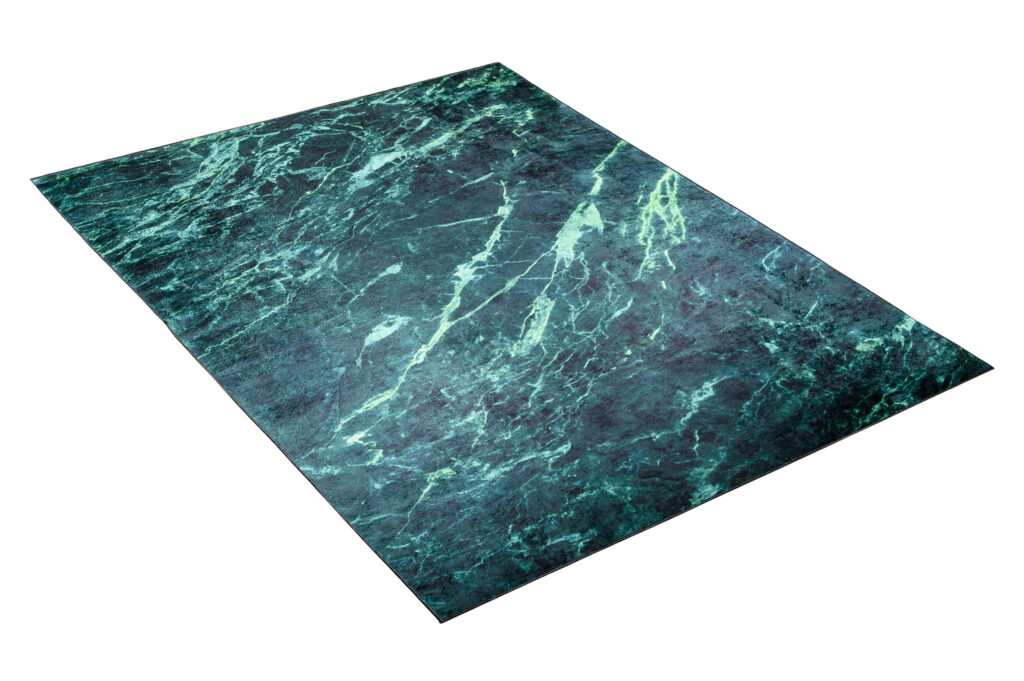 Alfombra Toscana Abstracta Verde Oscuro