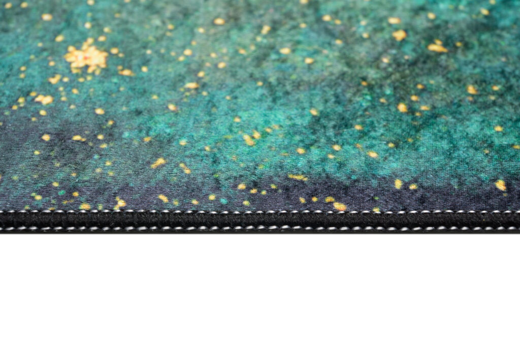 Alfombra Toscana Esmeralda Dorado Antideslizante