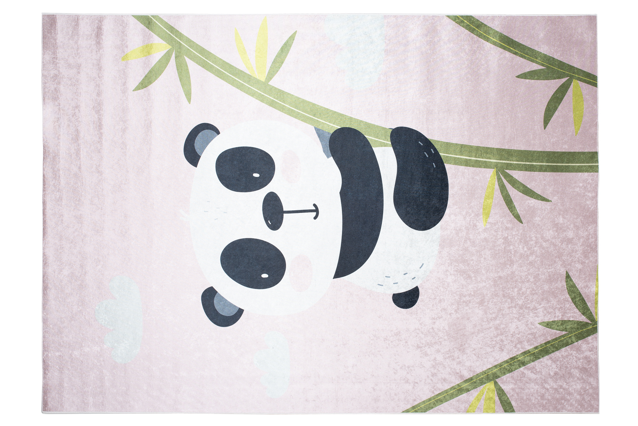 Alfombra Infantil Emma Lavable Antideslizante Rosa Panda Bambú