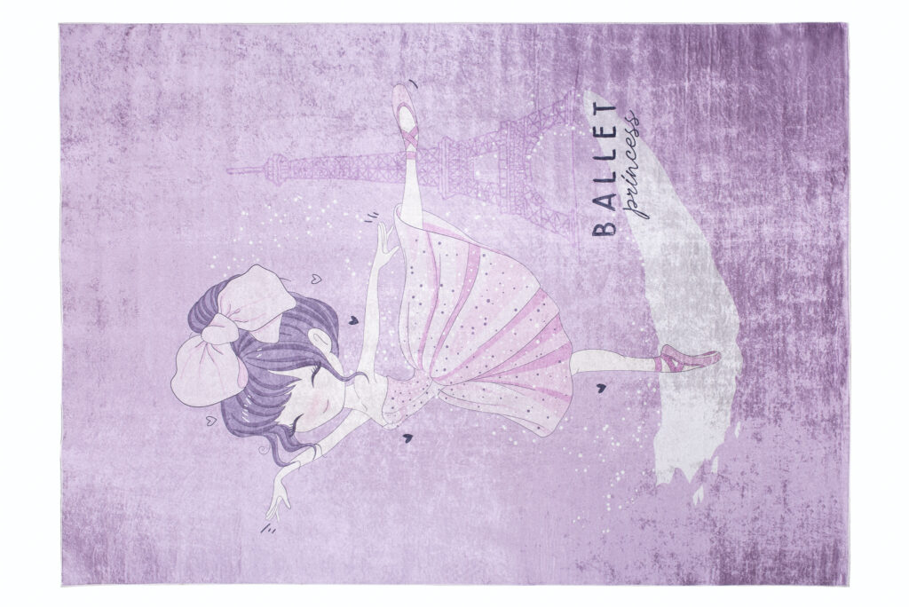 Alfombra Infantil Emma Lila Bailarina Antideslizante