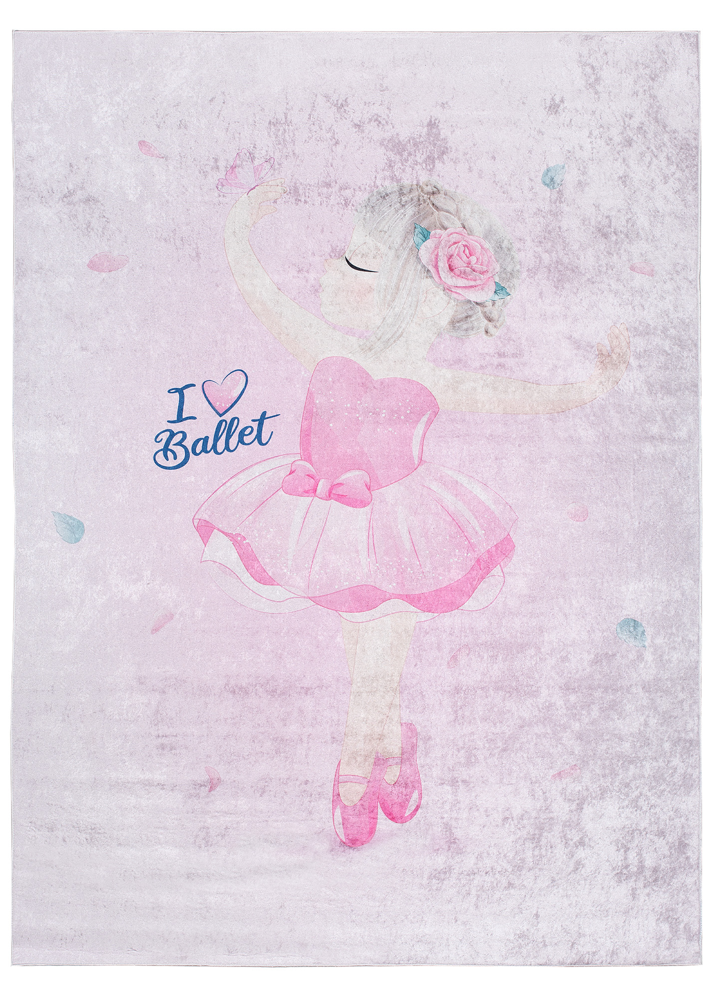Alfombra Infantil Emma Rosa Bailarina Antideslizante