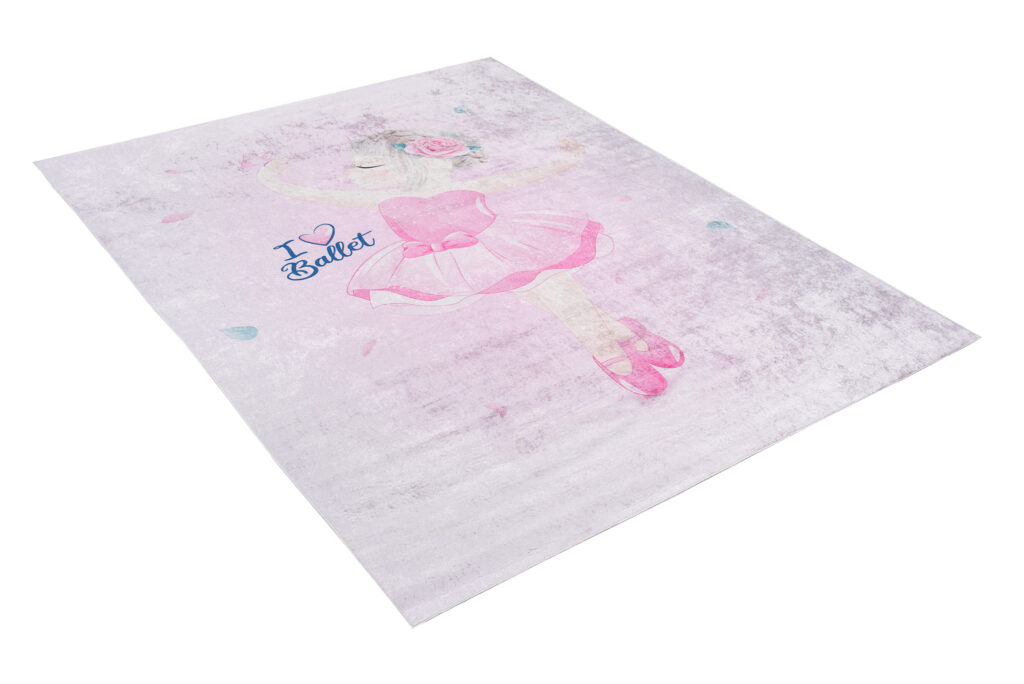 Alfombra Infantil Emma Rosa Bailarina Antideslizante