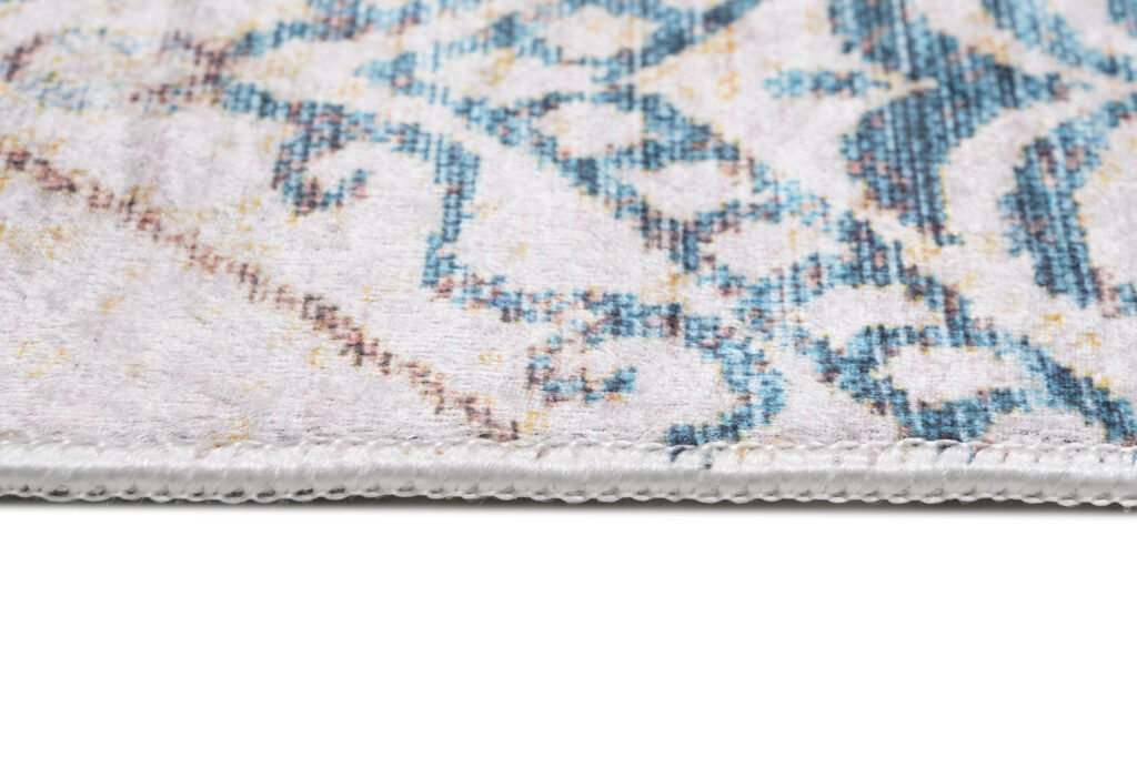Alfombra Toscana Vintage Azul Beige Ornamentos