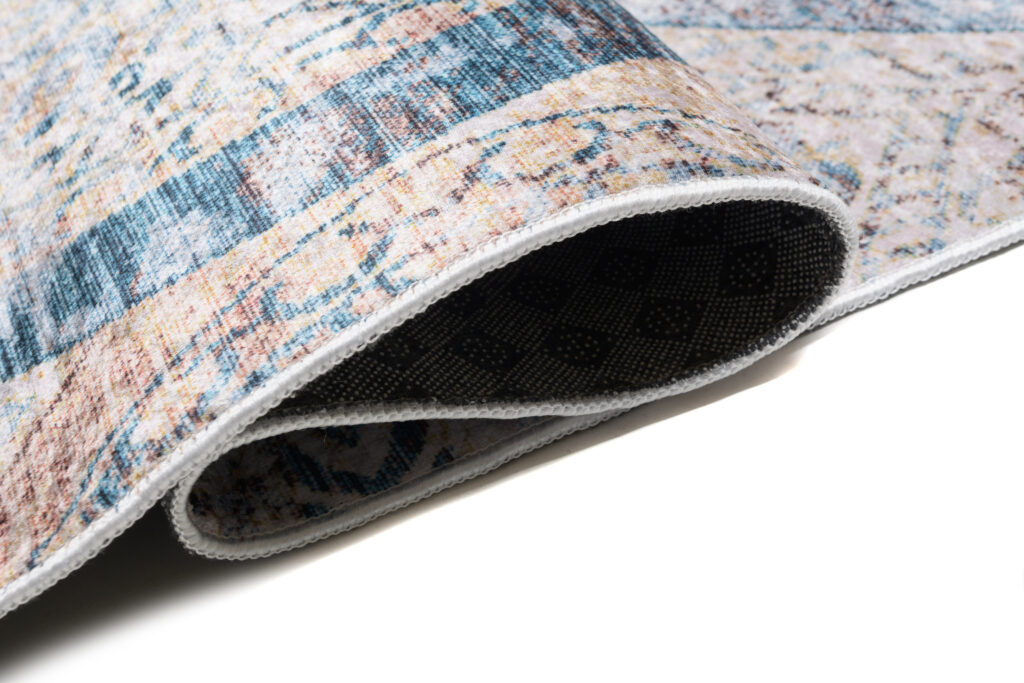 Alfombra Toscana Vintage Azul Beige Ornamentos