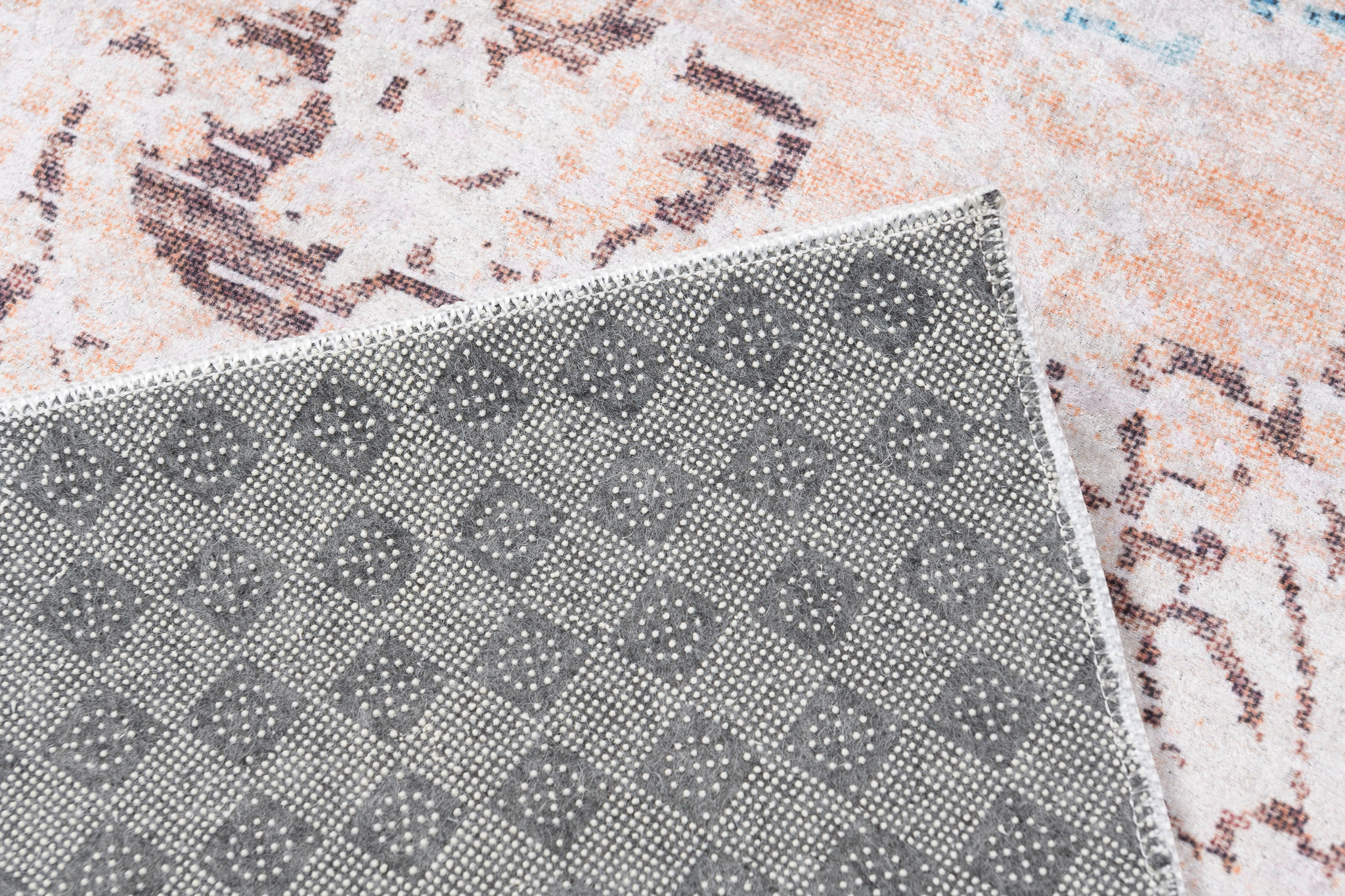 Alfombra Toscana Vintage Azul Beige Antideslizante