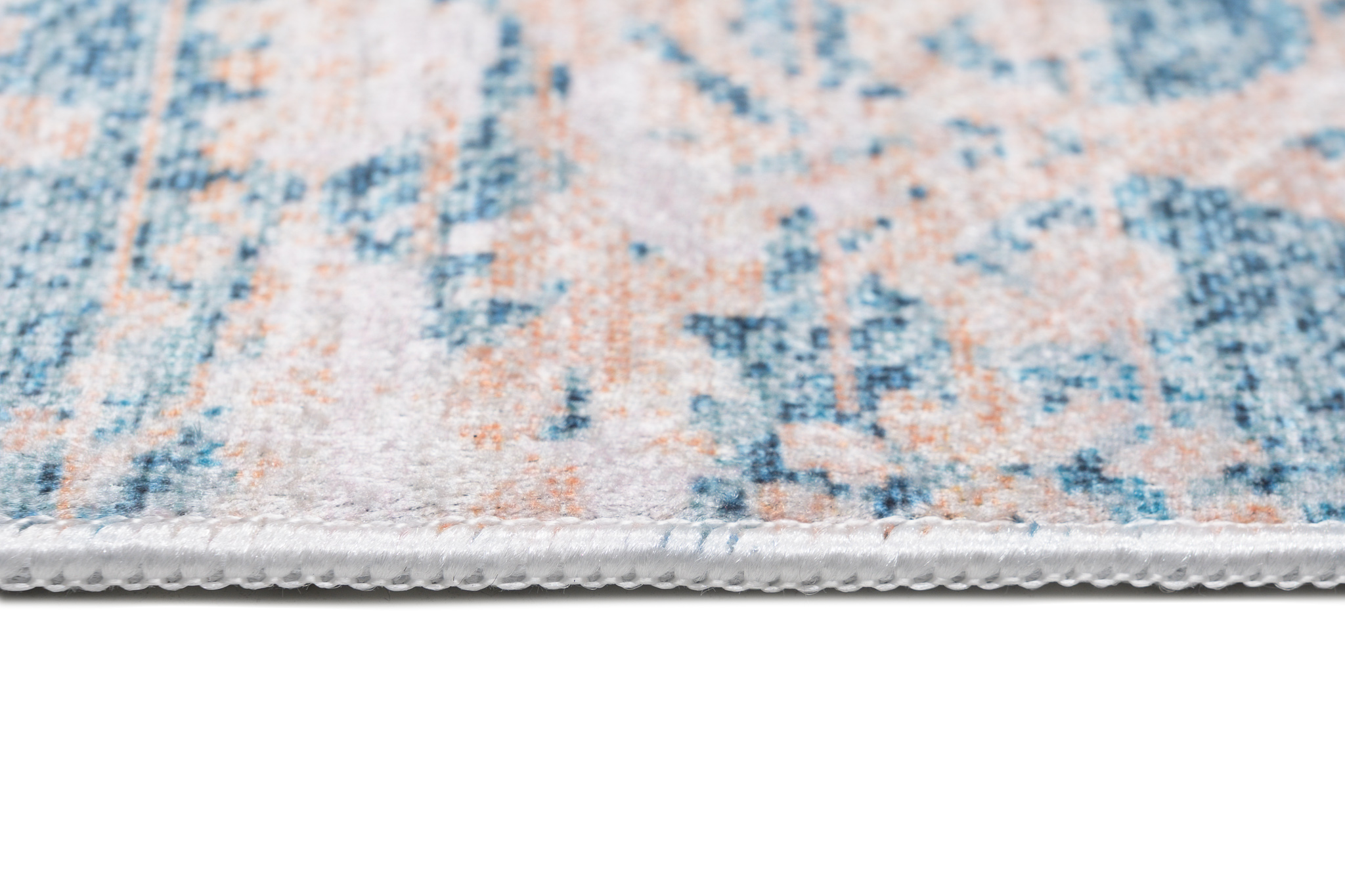 Alfombra Toscana Vintage Azul Beige Antideslizante