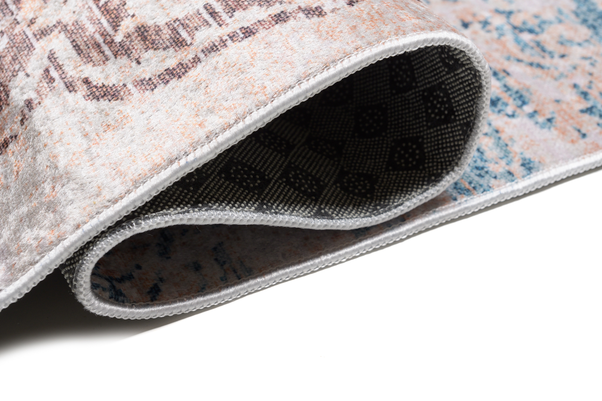 Alfombra Toscana Vintage Azul Beige Antideslizante