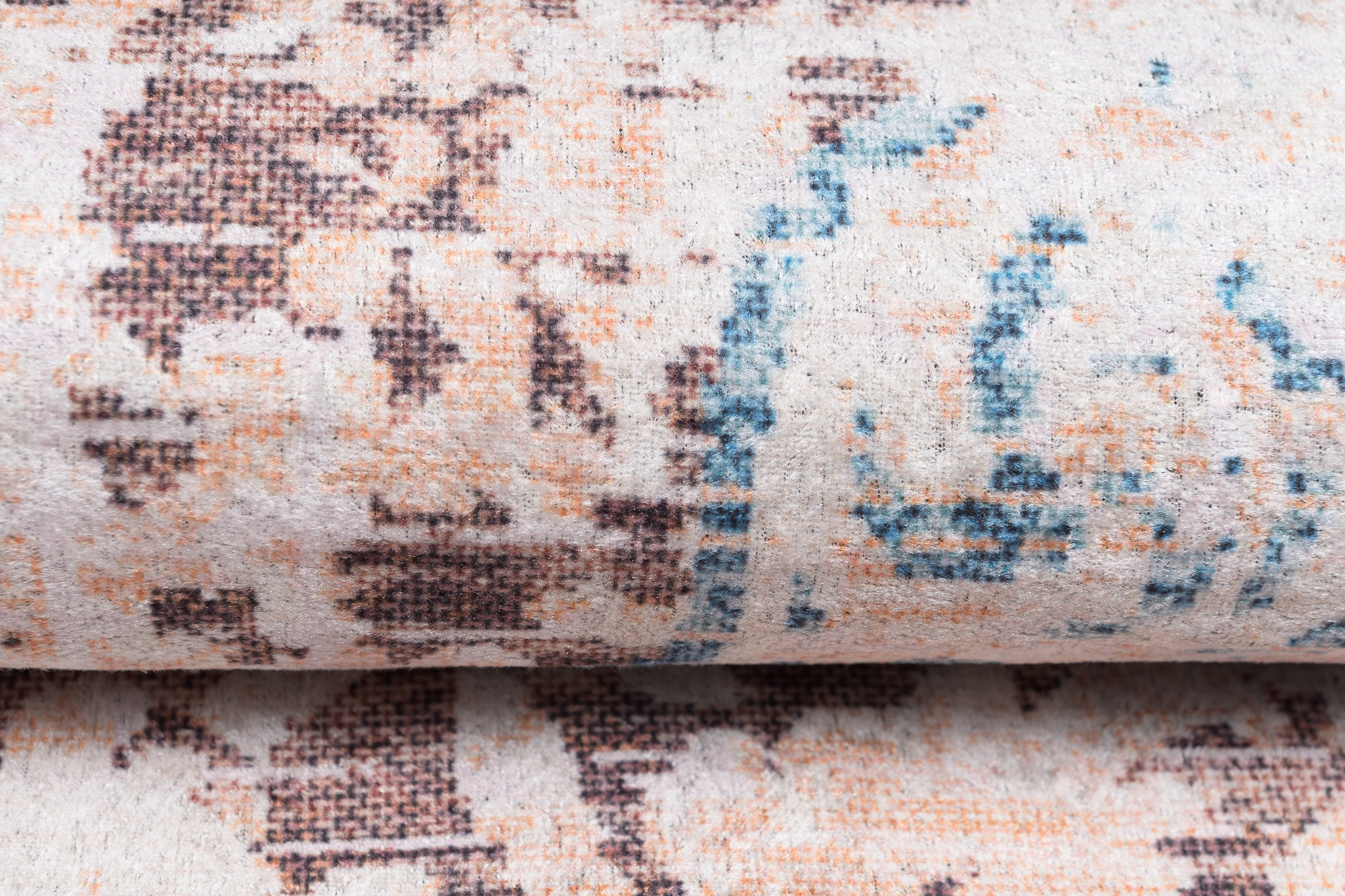 Alfombra Toscana Vintage Azul Beige Antideslizante