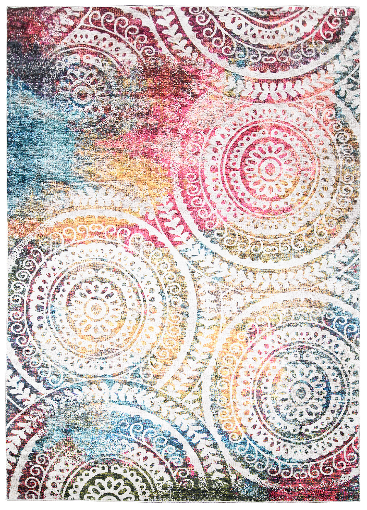Alfombra Toscana Vintage Multicolor Rosetones