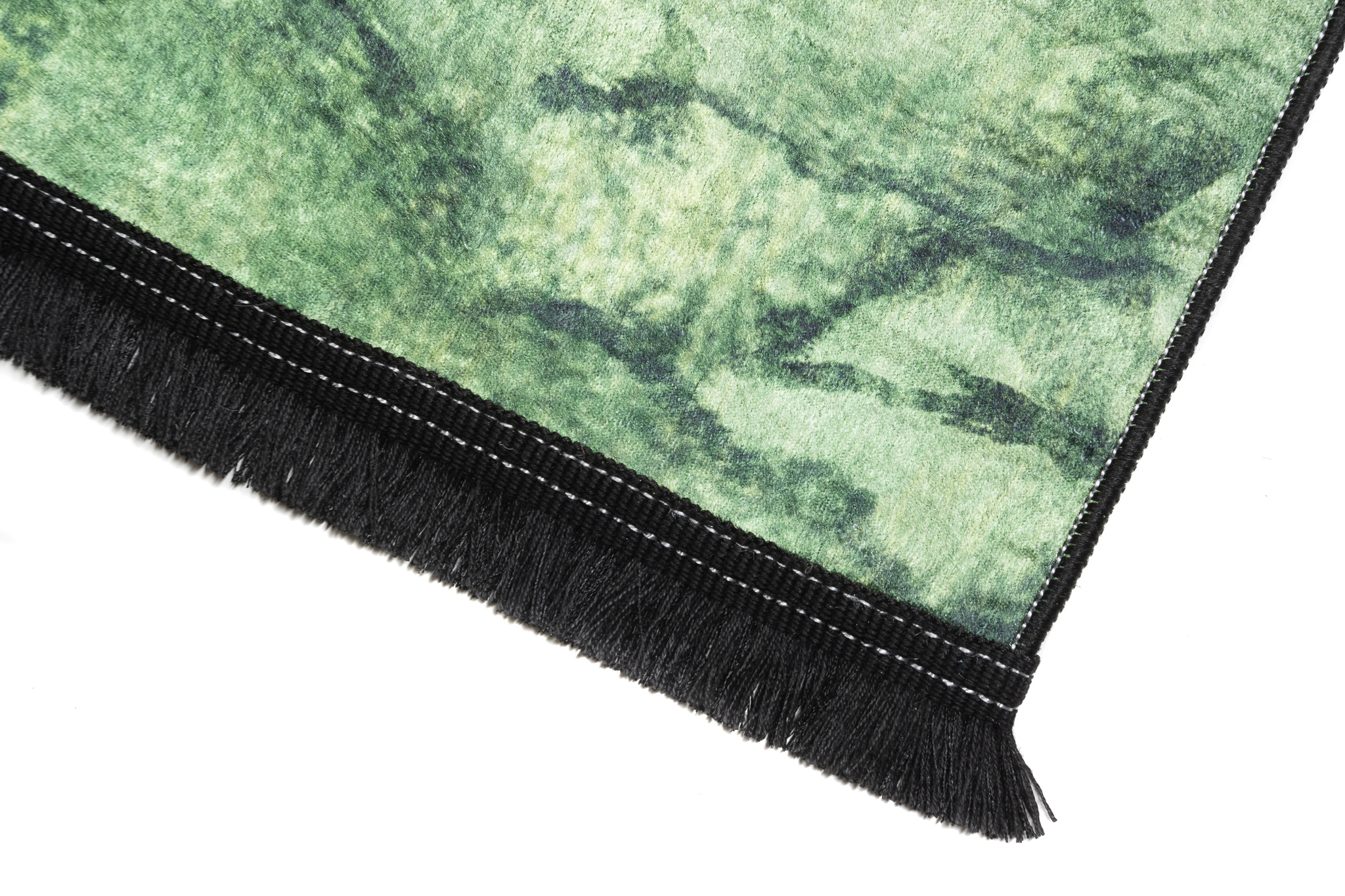 Alfombra Toscana con Flecos Verde Dorado