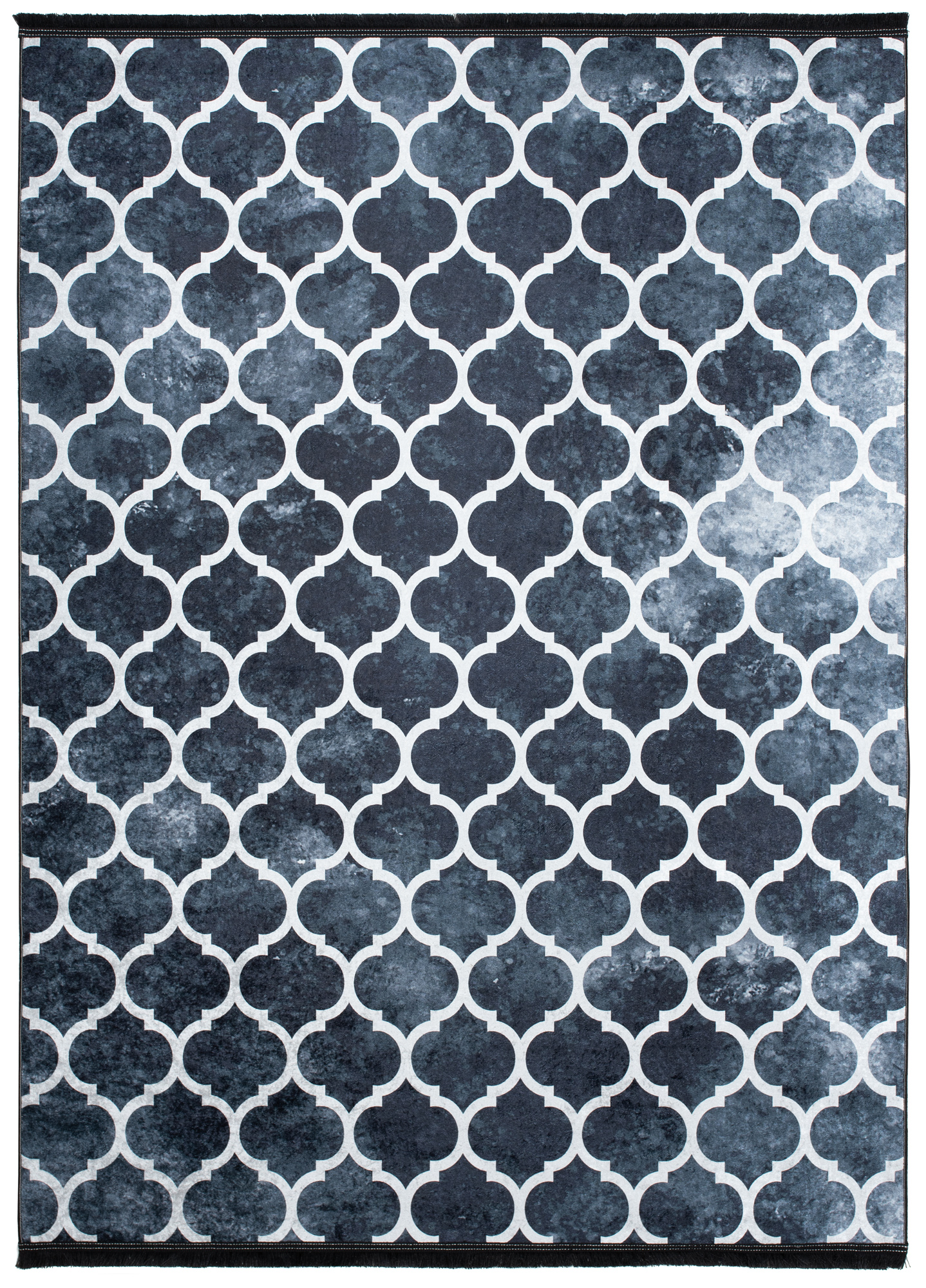 Alfombra Toscana con Flecos Azul Marino Trellis