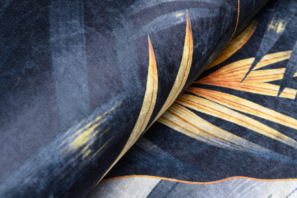 Alfombra Toscana Grafito Dorado Hojas