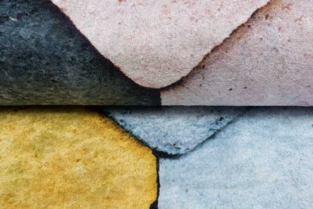 Alfombra Toscana Geométrica Cuadrados Pastel