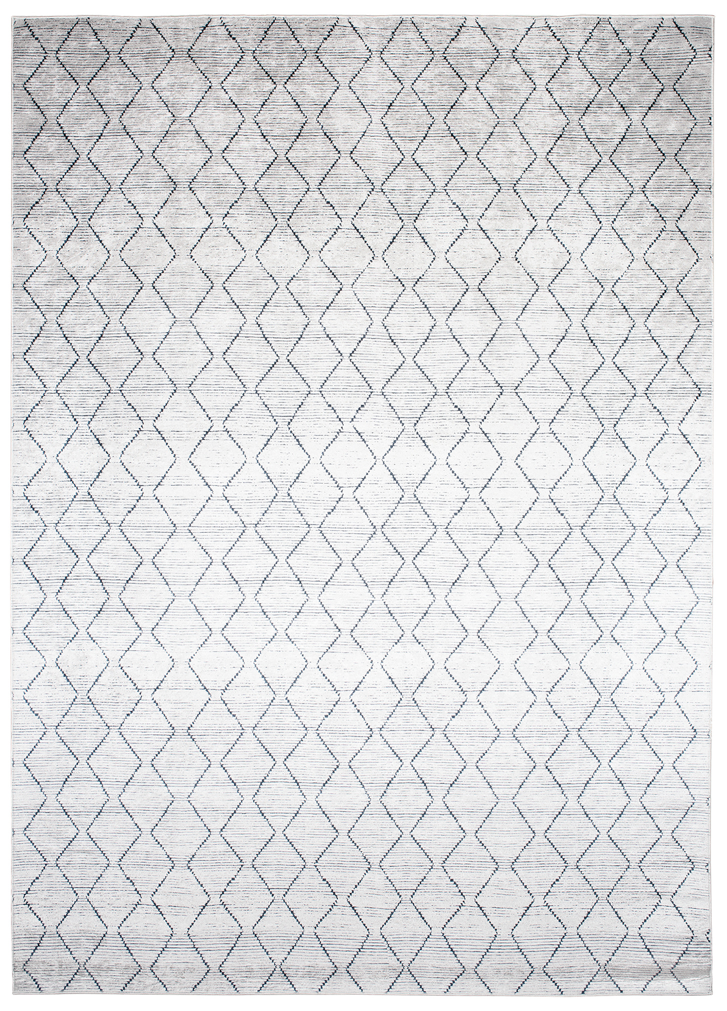 Alfombra Toscana Geométrica Gris Zigzag Azul Marino