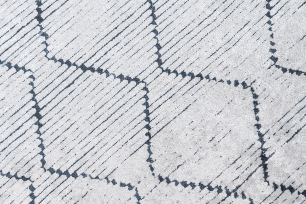 Alfombra Toscana Geométrica Gris Zigzag Azul Marino