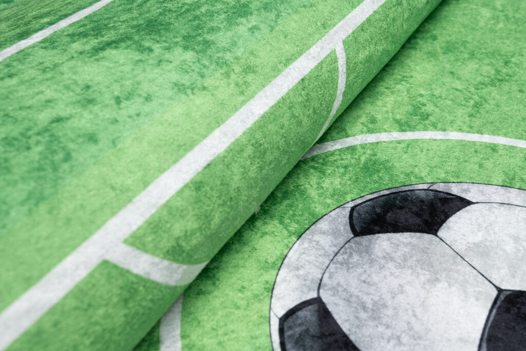 Alfombra Infantil Emma Verde Campo de Fútbol Antideslizante