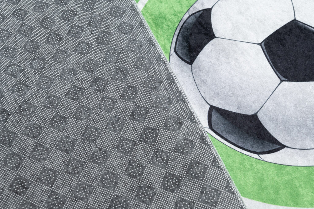 Alfombra Infantil Emma Verde Campo de Fútbol Antideslizante
