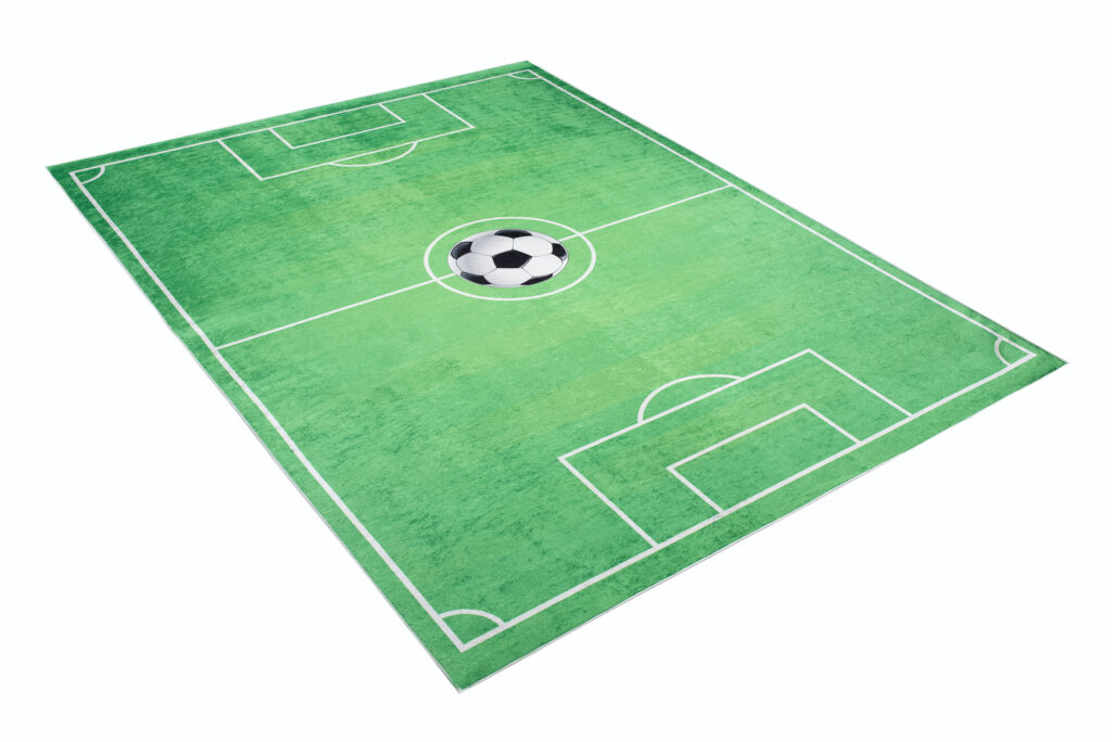 Alfombra Infantil Emma Verde Campo de Fútbol Antideslizante