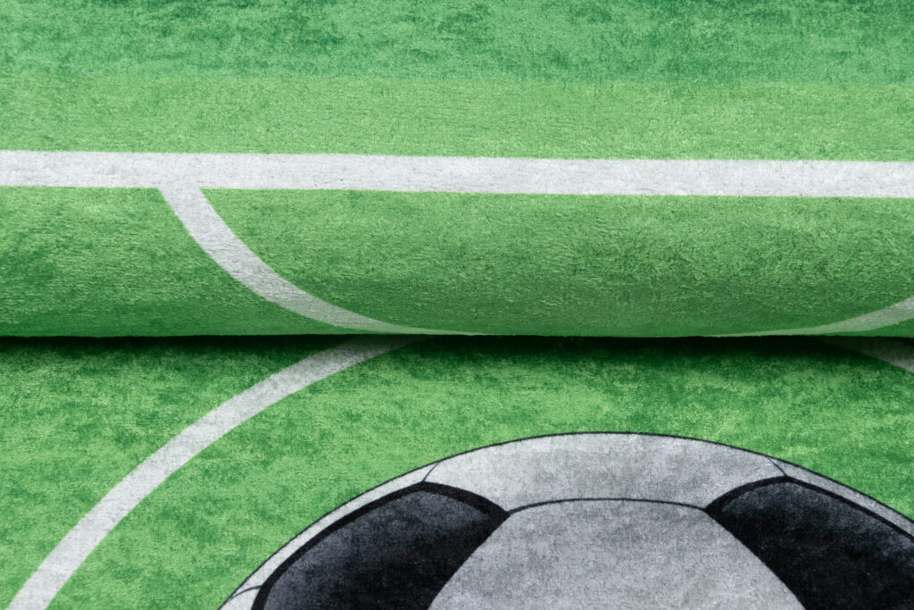 Alfombra Infantil Emma Verde Campo de Fútbol Antideslizante