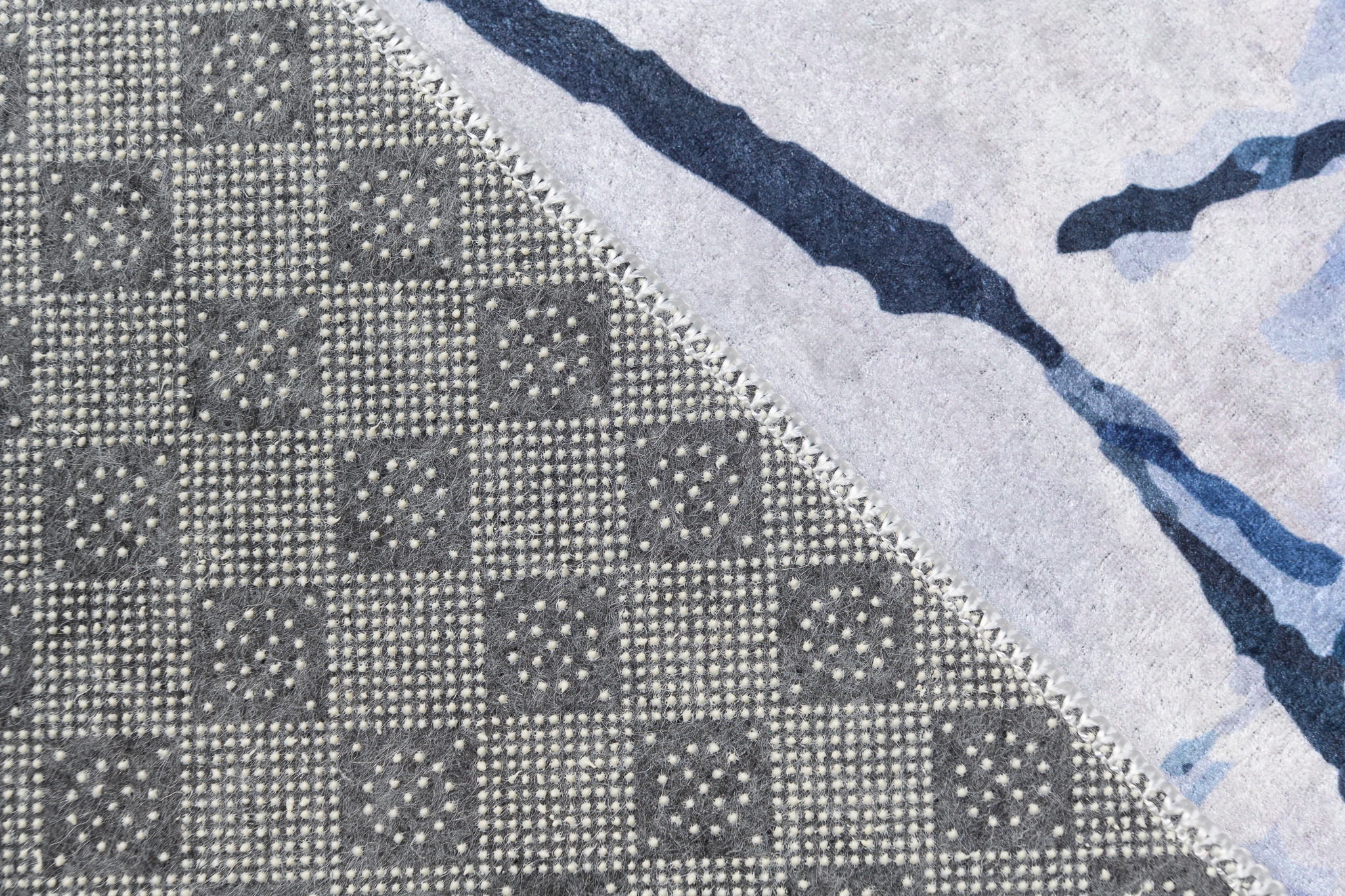 Alfombra Toscana Abstracta Azul Gris