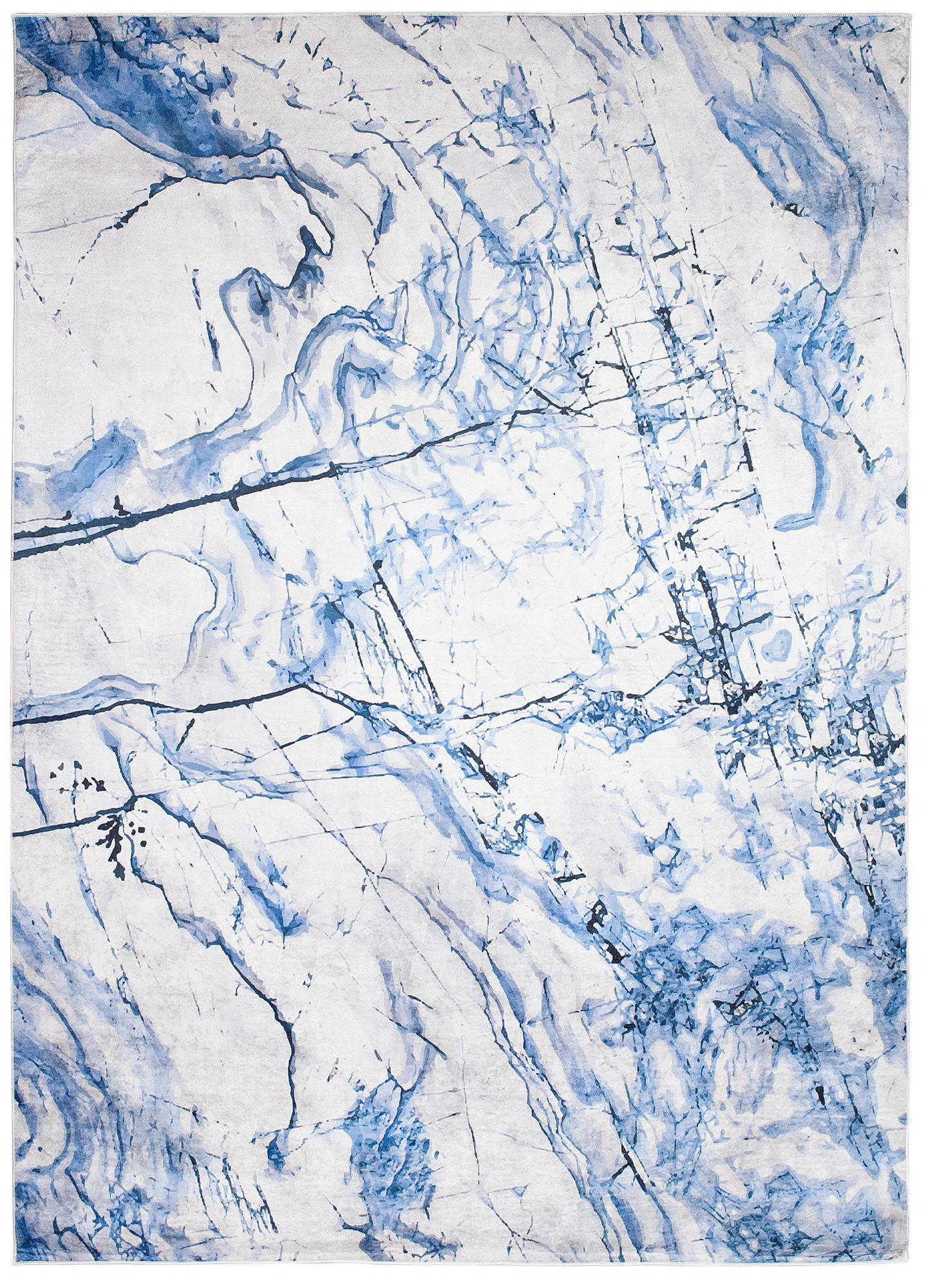 Alfombra Toscana Abstracta Azul Gris