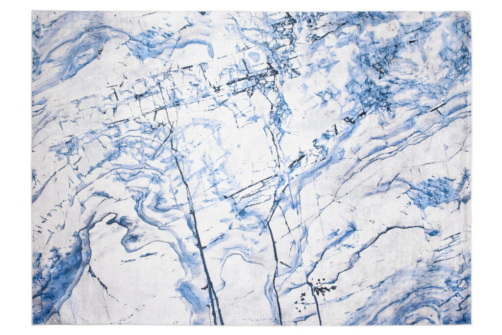 Alfombra Toscana Abstracta Azul Gris