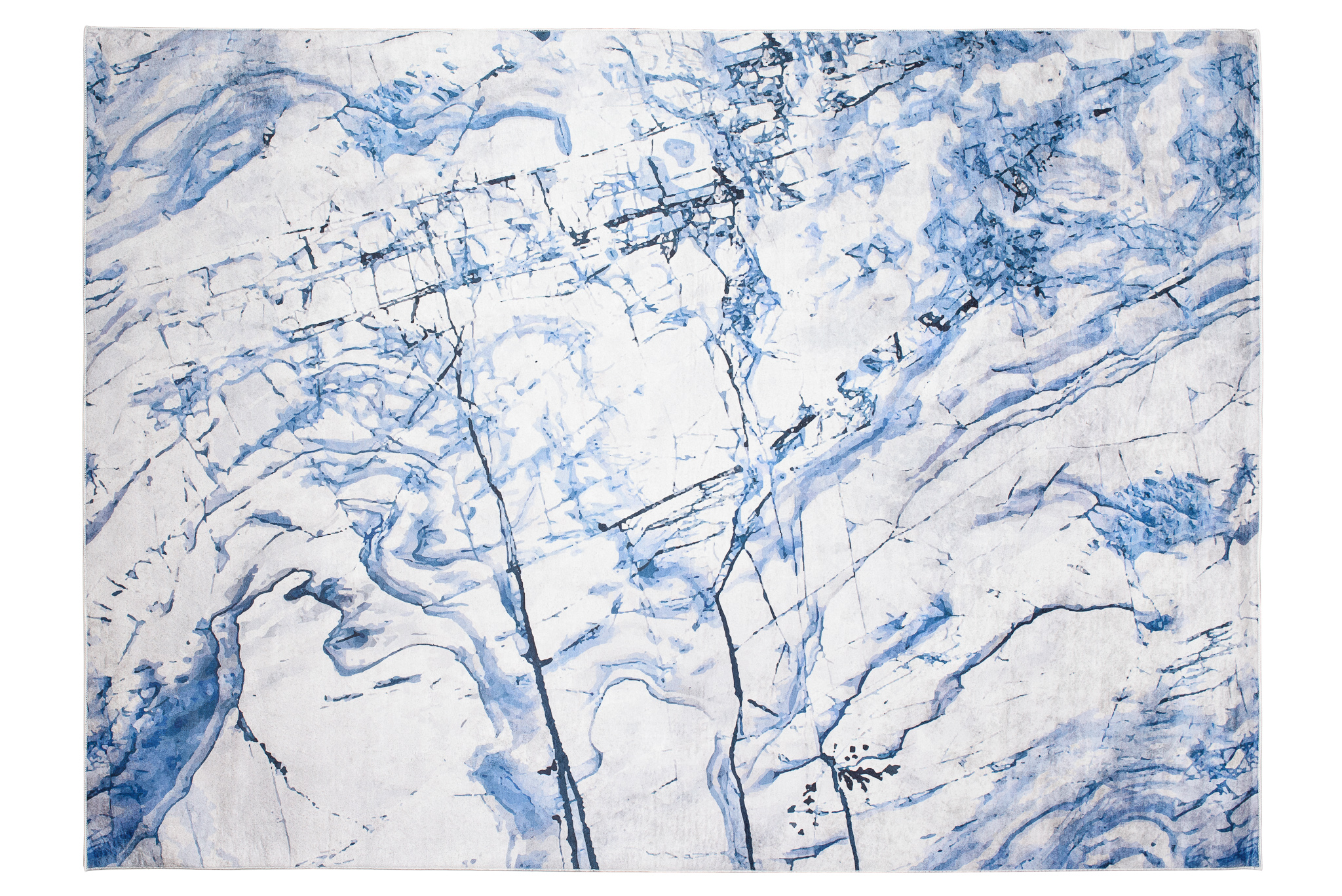 Alfombra Toscana Abstracta Azul Gris
