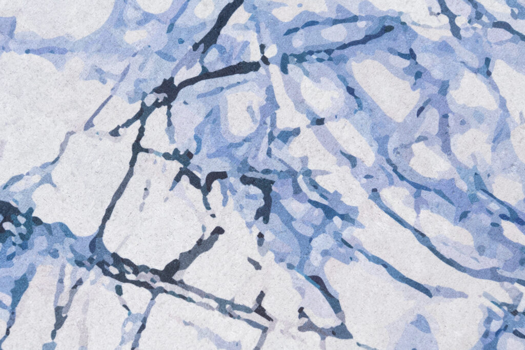 Alfombra Toscana Abstracta Azul Gris